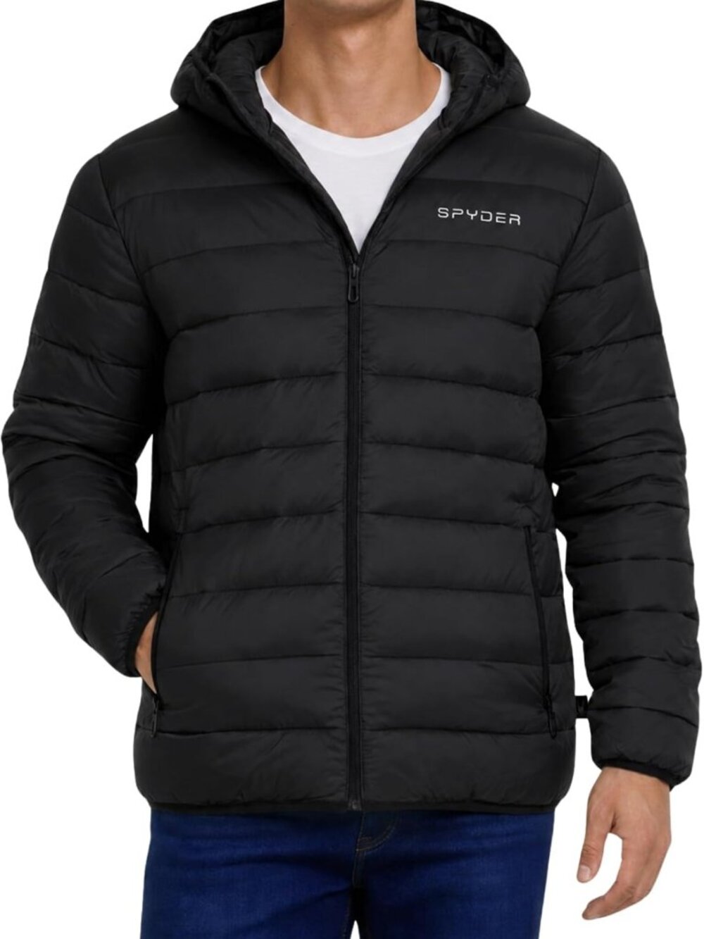 Lightweight Packable Quilted Puffer Jacket for Men - Hooded Winter Coat